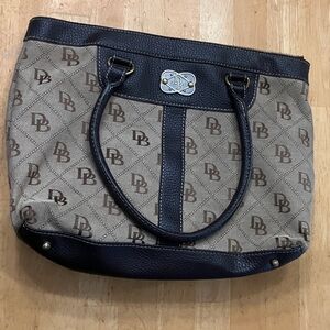 Dooney & Bourke Brown and Black Monogram Handbag